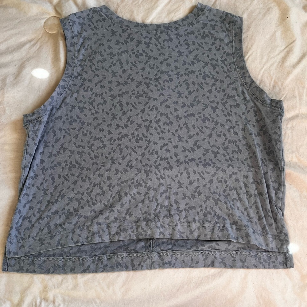 Blue Patterned Tank Top